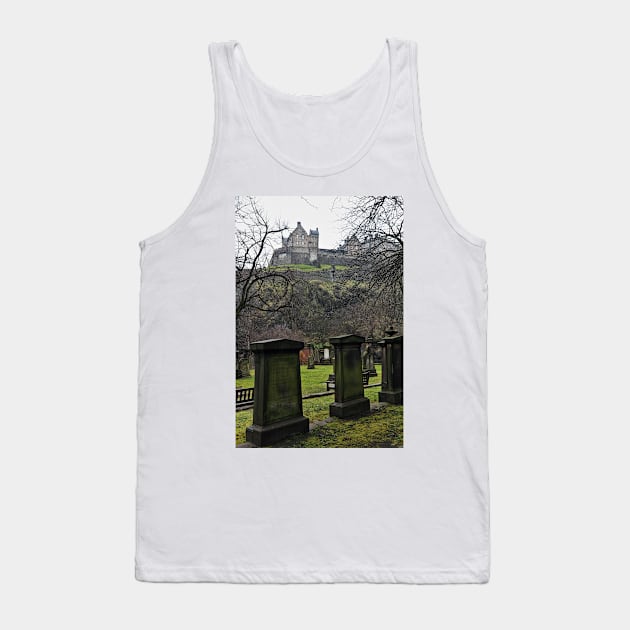 Tombstones on Saint Cuthberts Burial Ground Edinburgh - Scottland Tank Top by holgermader